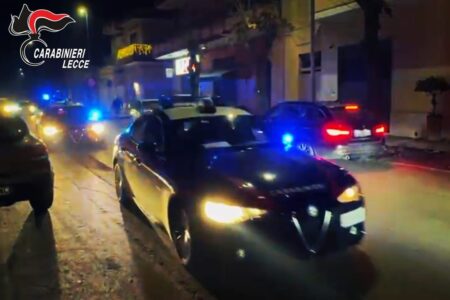 Lecce – Controlli dei Carabinieri nel Salento, in una notte 8 arresti, 5 denunce e 60 contravvenzioni